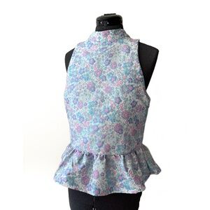 Floral Halter Peplum Blouse